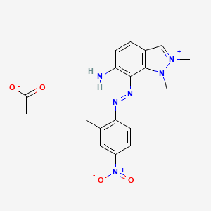 molecular formula C16H17N6O2.C2H3O2<br>C18H20N6O4 B12683296 Einecs 302-417-6 CAS No. 94108-80-2