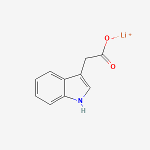 molecular formula C10H8LiNO2 B12683303 Lithium 1H-indole-3-acetate CAS No. 84434-87-7