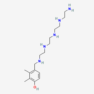 molecular formula C17H33N5O B12683313 (13-Amino-2,5,8,11-tetraazatridec-1-yl)dimethylphenol CAS No. 84878-45-5