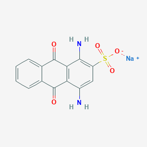 molecular formula C14H9N2NaO5S B12683354 Sodium 1,4-diamino-9,10-dihydro-9,10-dioxoanthracene-2-sulphonate CAS No. 6471-06-3