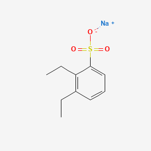molecular formula C10H13NaO3S B12683379 Sodium diethylbenzenesulphonate CAS No. 1135306-73-8