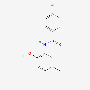molecular formula C15H14ClNO2 B12683408 4-Chloro-N-(5-ethyl-2-hydroxyphenyl)benzamide CAS No. 93982-98-0