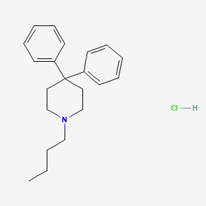 molecular formula C21H28ClN B12683432 Piperidine, 1-butyl-4,4-diphenyl-, hydrochloride CAS No. 91075-45-5