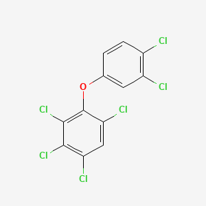 molecular formula C12H4Cl6O B12683469 2,3,3',4,4',6-Hexachlorodiphenyl ether CAS No. 85918-36-1