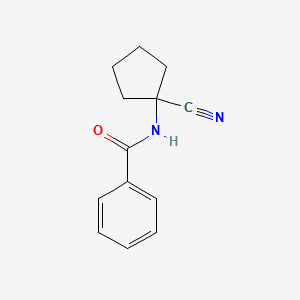 molecular formula C13H14N2O B1268352 N-(1-Cyanocyclopentyl)benzamide CAS No. 91806-24-5