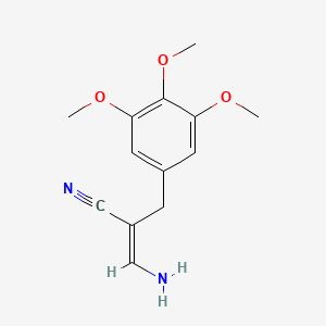 molecular formula C13H16N2O3 B12683545 3-Amino-2-(3,4,5-trimethoxybenzyl)acrylonitrile CAS No. 85536-85-2