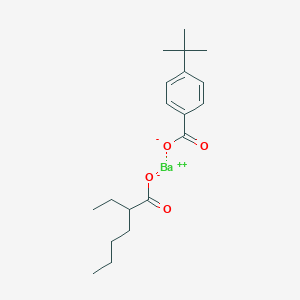 molecular formula C19H28BaO4 B12683553 (4-(tert-Butyl)benzoato-O)(2-ethylhexanoato-O)barium CAS No. 85711-82-6