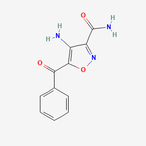 molecular formula C11H9N3O3 B1268356 4-Amino-5-benzoylisoxazole-3-carboxamide CAS No. 76390-64-2