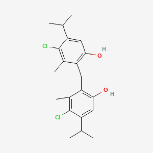 molecular formula C21H26Cl2O2 B12683571 2,2'-Methylenebis(4-chloro-5-isopropyl-m-cresol) CAS No. 50992-46-6