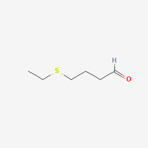 molecular formula C6H12OS B12683592 4-(Ethylthio)butyraldehyde CAS No. 83803-71-8