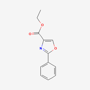 molecular formula C12H11NO3 B1268360 2-苯基-1,3-恶唑-4-羧酸乙酯 CAS No. 39819-39-1