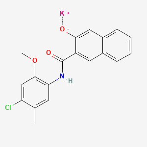 molecular formula C19H15ClKNO3 B12683647 Potassium N-(4-chloro-6-methoxy-m-tolyl)-3-hydroxynaphthalene-2-carboxamidate CAS No. 93964-24-0