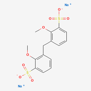 molecular formula C15H14Na2O8S2 B12683667 Disodium methylenebis(methoxybenzenesulphonate) CAS No. 93857-04-6