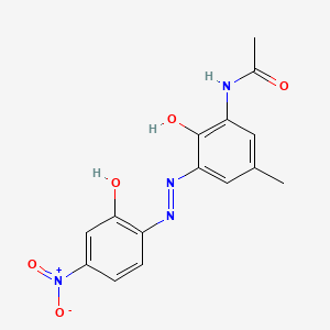 molecular formula C15H14N4O5 B12683674 N-(2-Hydroxy-3-((2-hydroxy-4-nitrophenyl)azo)-5-methylphenyl)acetamide CAS No. 79817-74-6