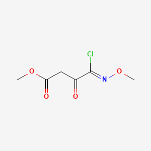 molecular formula C6H8ClNO4 B12683709 Methyl 4-chloro-4-(methoxyimino)-3-oxobutyrate CAS No. 69738-55-2