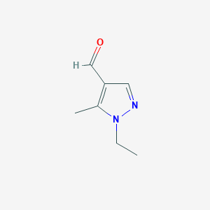 molecular formula C7H10N2O B1268371 1-乙基-5-甲基-1H-吡唑-4-甲醛 CAS No. 933778-29-1