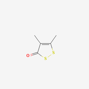 molecular formula C5H6OS2 B12683732 4,5-Dimethyl-1,2-dithiol-3-one CAS No. 35659-69-9