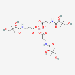 molecular formula C27H48BiN3O15 B12683788 Bismuth(3+) (R)-N-(2,4-dihydroxy-3,3-dimethyl-1-oxobutyl)-beta-alaninate CAS No. 93776-76-2