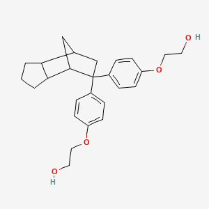 molecular formula C26H32O4 B12683794 Ethanol, 2,2'-((octahydro-4,7-methano-5H-inden-5-ylidene)bis(4,1-phenyleneoxy))bis- CAS No. 99377-83-0