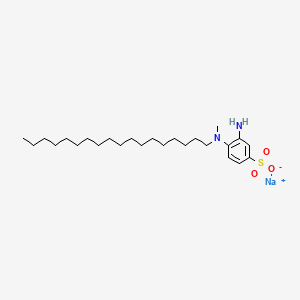 molecular formula C25H45N2NaO3S B12683796 Sodium 3-amino-4-(methyloctadecylamino)benzenesulphonate CAS No. 85204-32-6