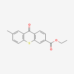 molecular formula C17H14O3S B12683809 Ethyl 7-methyl-9-oxo-9H-thioxanthene-3-carboxylate CAS No. 77084-52-7