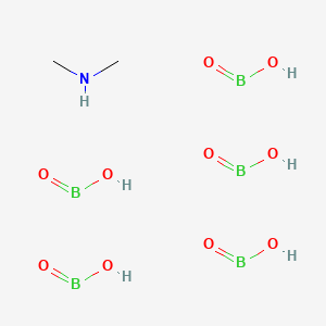 molecular formula C2H12B5NO10 B12683834 Dimethylammonium pentaborate CAS No. 73398-94-4