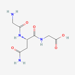 molecular formula C8H14N4O5 B12683836 Glycyl-asparaginyl-glycine CAS No. 36314-39-3