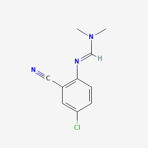 molecular formula C10H10ClN3 B12683877 N'-(4-Chloro-2-cyanophenyl)-N,N-dimethylformamidine CAS No. 39263-33-7