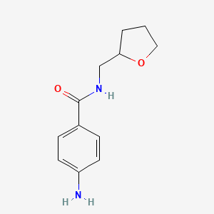 molecular formula C12H16N2O2 B1268410 4-氨基-N-(四氢-2-呋喃基甲基)苯甲酰胺 CAS No. 361464-34-8