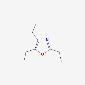 molecular formula C9H15NO B12684143 2,4,5-Triethyloxazole CAS No. 40953-16-0