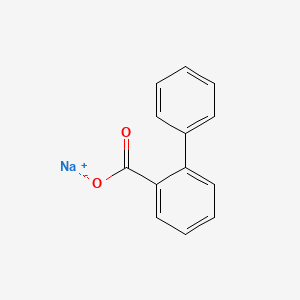molecular formula C13H9NaO2 B12684174 p-Phenylbenzoic acid, sodium salt CAS No. 66642-03-3