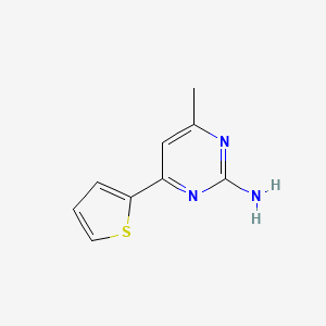 molecular formula C9H9N3S B1268419 4-Methyl-6-(thiophen-2-yl)pyrimidin-2-amine CAS No. 26963-43-9