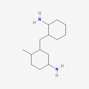 molecular formula C14H28N2 B12684193 3-((2-Aminocyclohexyl)methyl)-4-methylcyclohexylamine CAS No. 90680-49-2