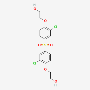 molecular formula C16H16Cl2O6S B12684198 2,2'-(Sulphonylbis((2-chloro-4,1-phenylene)oxy))bisethanol CAS No. 93859-21-3