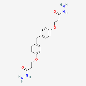 molecular formula C19H24N4O4 B12684209 3,3'-(Methylenebis(4,1-phenyleneoxy))dipropionodihydrazide CAS No. 88515-86-0