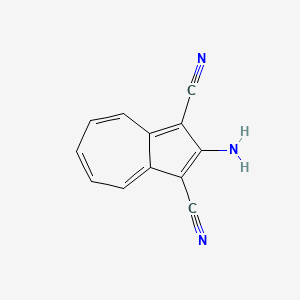molecular formula C12H7N3 B1268423 2-Aminoazulene-1,3-dicarbonitrile CAS No. 3786-66-1