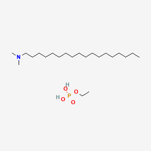 molecular formula C22H50NO4P B12684236 N,N-dimethyloctadecan-1-amine;ethyl dihydrogen phosphate CAS No. 67846-06-4