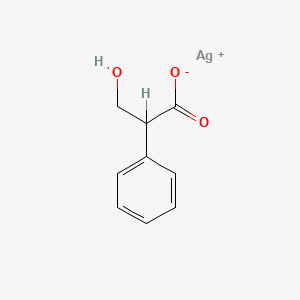 molecular formula C9H9AgO3 B12684288 Silver tropate CAS No. 18947-02-9
