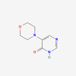 molecular formula C8H11N3O2 B12684311 4(1H)-Pyrimidinone, 5-(4-morpholinyl)- CAS No. 153004-48-9