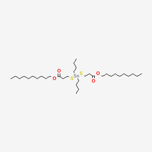 molecular formula C34H68O4S2Sn B12684324 Decyl 5,5-dibutyl-9-oxo-10-oxa-4,6-dithia-5-stannaicosanoate CAS No. 83833-25-4
