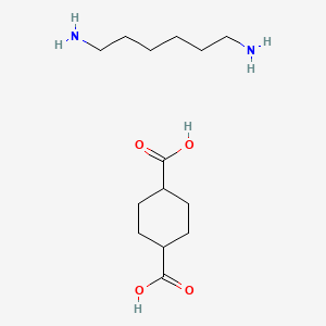 molecular formula C14H28N2O4 B12684366 Cyclohexane-1,4-dicarboxylic acid;hexane-1,6-diamine CAS No. 26038-69-7
