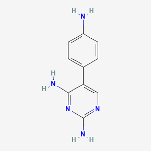 molecular formula C10H11N5 B1268438 5-(4-Aminophenyl)-2,4-pyrimidinediamine CAS No. 71552-29-9