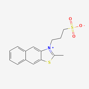 molecular formula C15H15NO3S2 B12684389 Naphtho(2,3-d)thiazolium, 2-methyl-3-(3-sulfopropyl)-, inner salt CAS No. 99377-82-9