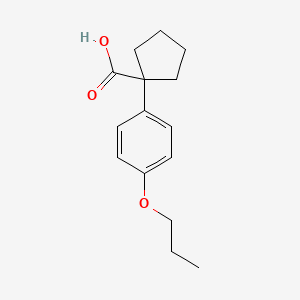 molecular formula C15H20O3 B1268440 1-(4-Propoxyphenyl)cyclopentanecarboxylic acid CAS No. 74316-95-3