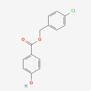 molecular formula C14H11ClO3 B12684401 (4-Chlorophenyl)methyl 4-hydroxybenzoate CAS No. 85392-25-2