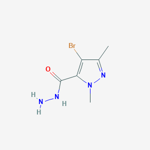 molecular formula C6H9BrN4O B1268441 4-Bromo-1,3-dimethyl-1H-pyrazole-5-carbohydrazide CAS No. 512810-04-7