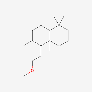 molecular formula C17H32O B12684410 Decahydro-5-(2-methoxyethyl)-1,1,4a,6-tetramethylnaphthalene CAS No. 94231-52-4