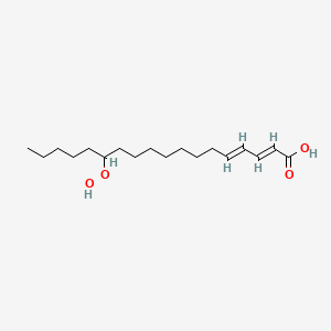 molecular formula C18H32O4 B12684415 13-Hydroperoxyoctadecadienoic acid CAS No. 28040-10-0
