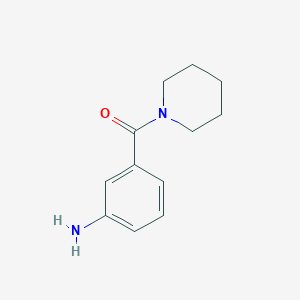 molecular formula C12H16N2O B1268442 （3-氨基苯基）-哌啶-1-基-甲烷酮 CAS No. 77201-13-9