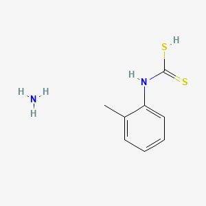molecular formula C8H12N2S2 B12684423 Carbamodithioic acid, (2-methylphenyl)-, monoammonium salt CAS No. 52908-85-7